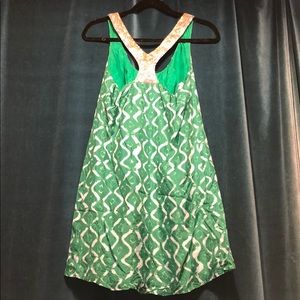 Green silk Cocktail dress